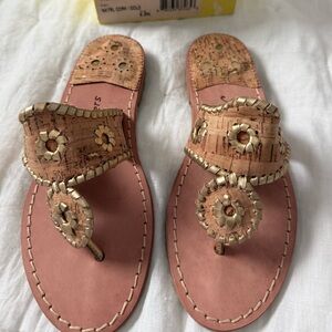 Jack Rogers Women's Cork and Gold Sandals